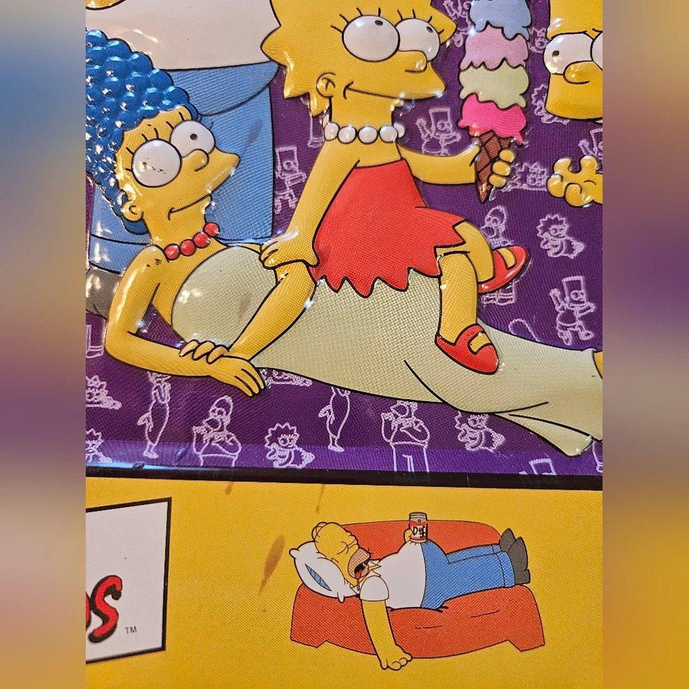 The Simpsons Trivia Game 2000 Board Game in Collectors Tin with Cast Poster